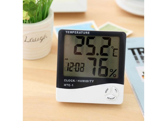  Đồng hồ thời gian, nhiệt độ, độ ẩm HTC-1