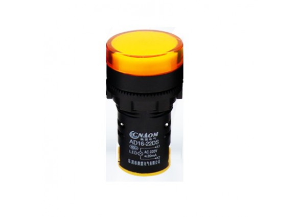 Đèn báo 220V 22mm AD16-22DS (vàng) Đèn báo 220V 22mm AD16-22DS (vàng)