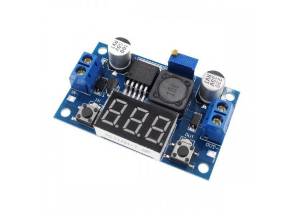 Mạch nguồn hạ áp, giảm áp DC LM2596 đầu ra điều chỉnh 3A có hiển thị Mạch nguồn hạ áp, giảm áp DC LM2596 đầu ra điều chỉnh 3A có hiển thị