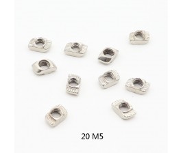 Ốc nhôm định hình 20x20 (Lỗ ren M5)